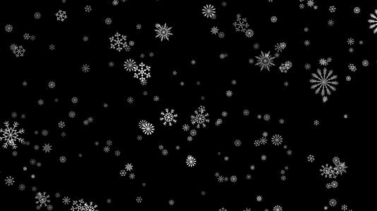 4k雪花粒子飘落动画元素视频的预览图