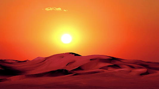 沙漠中的日落视频的预览图