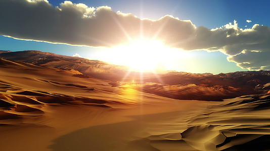 飞越沙漠日落视频的预览图