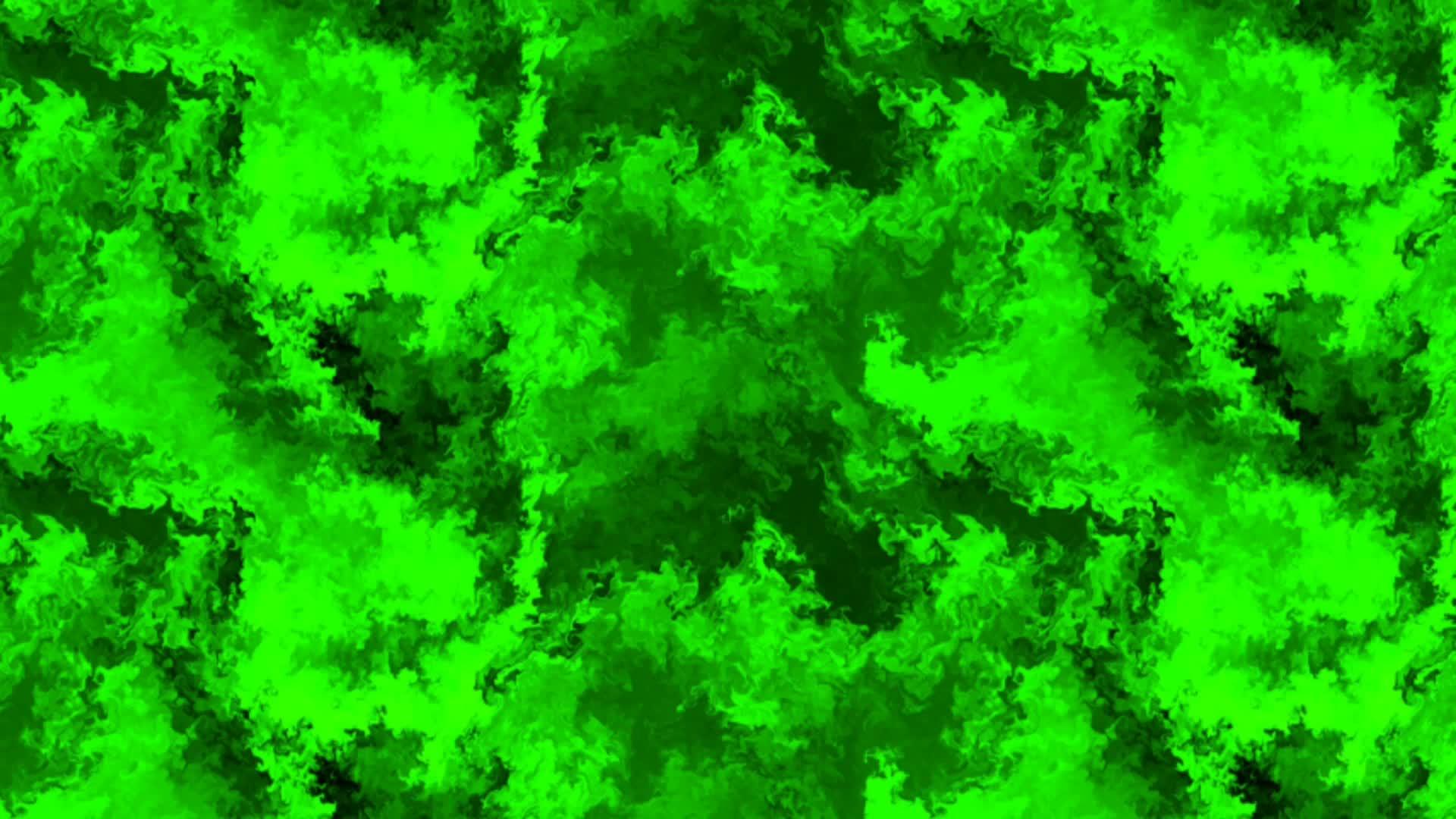 美丽的绿色彩绘动画向右移动云抽象计算机运动视频的预览图