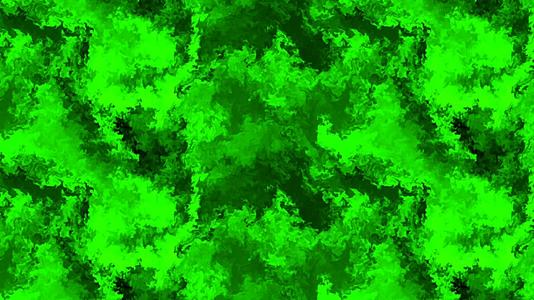 美丽的绿色彩绘动画向右移动云抽象计算机运动视频的预览图