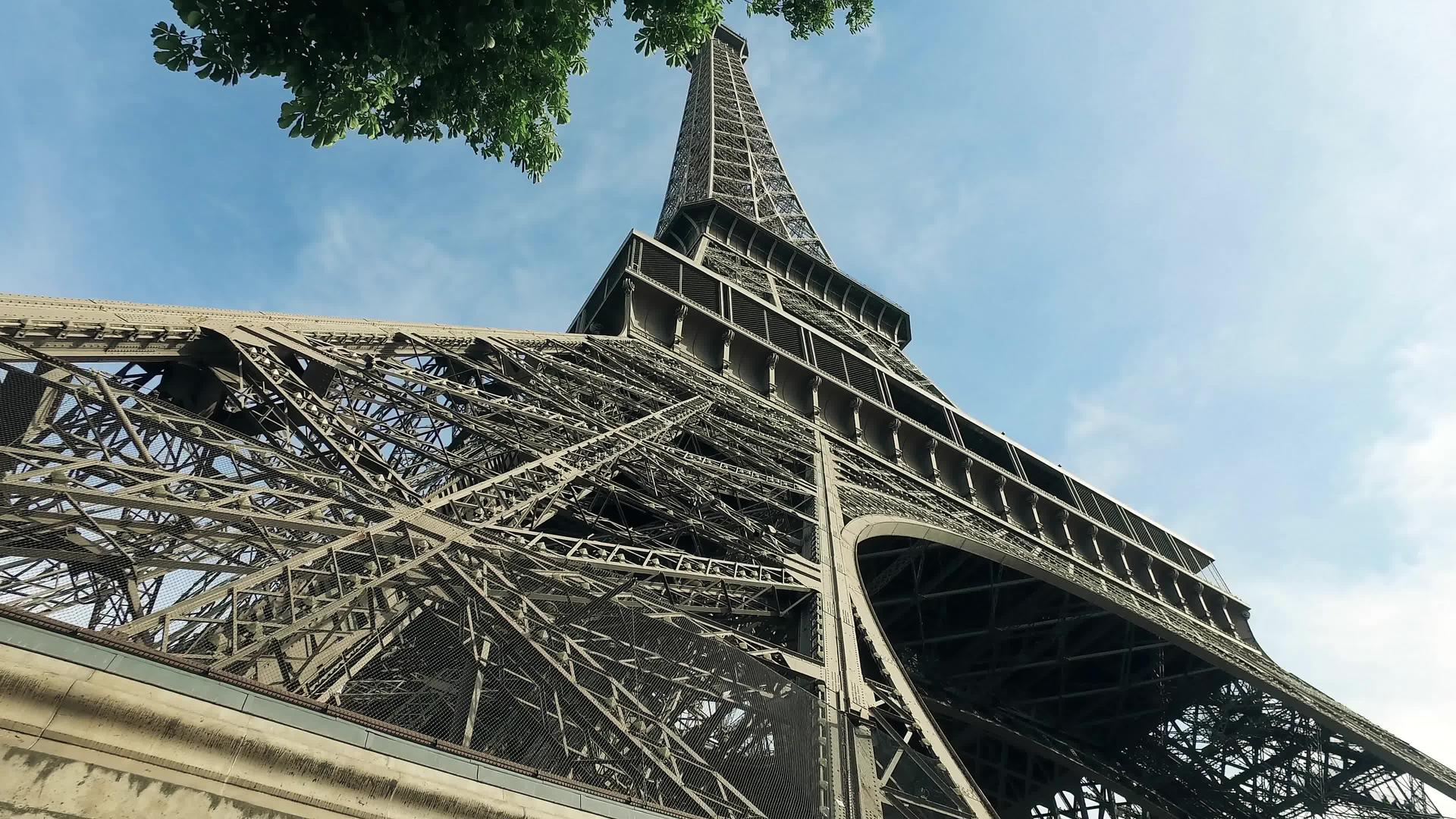 巴黎电影场景埃菲尔塔风景视频的预览图
