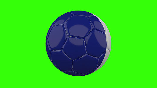 球上的法郎旗在透明的绿色阿尔法背景下旋转视频的预览图
