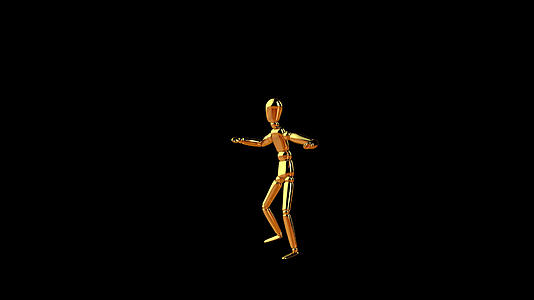 有趣的金模舞无缝环阿尔法频道视频的预览图