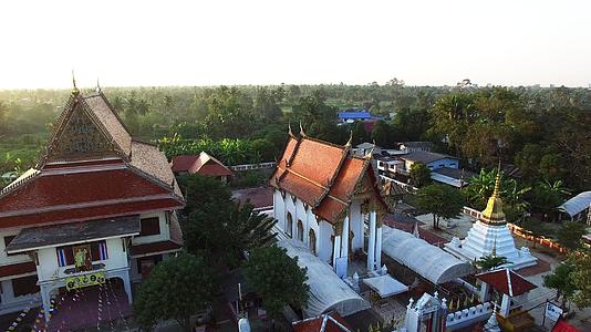 Bangkokthailand布达寺上的空中风景视频的预览图