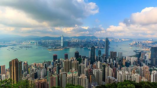 香港在空中观察城市景观视频的预览图