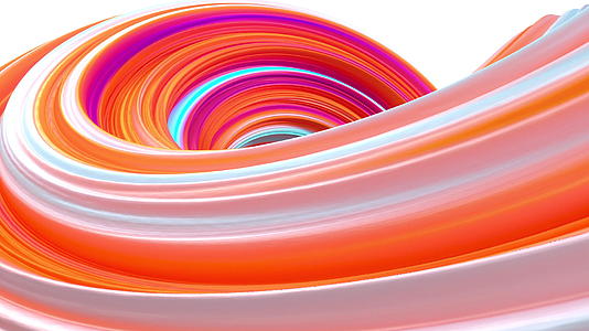 彩色圆形几何梯度曲线背景3D投影视频的预览图