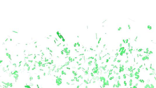美元绿色漂浮在空中视频的预览图
