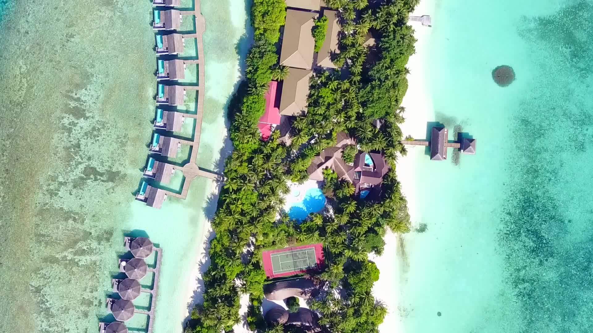 完美的岛屿海滩旅岛屿海滩旅游白沙背景靠近度假胜地视频的预览图