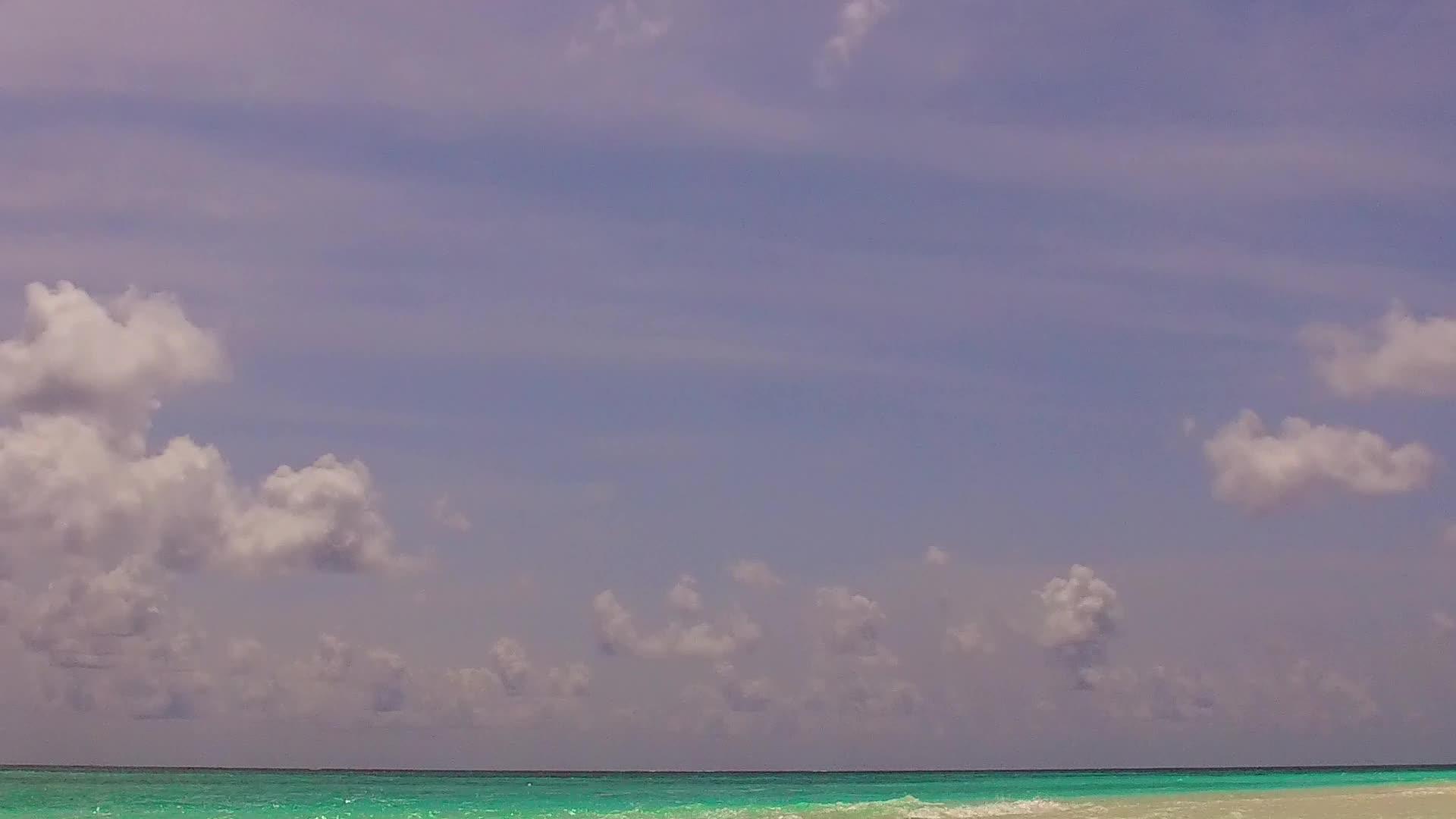 蓝色海洋和蓝色海洋和浅沙背景视频的预览图