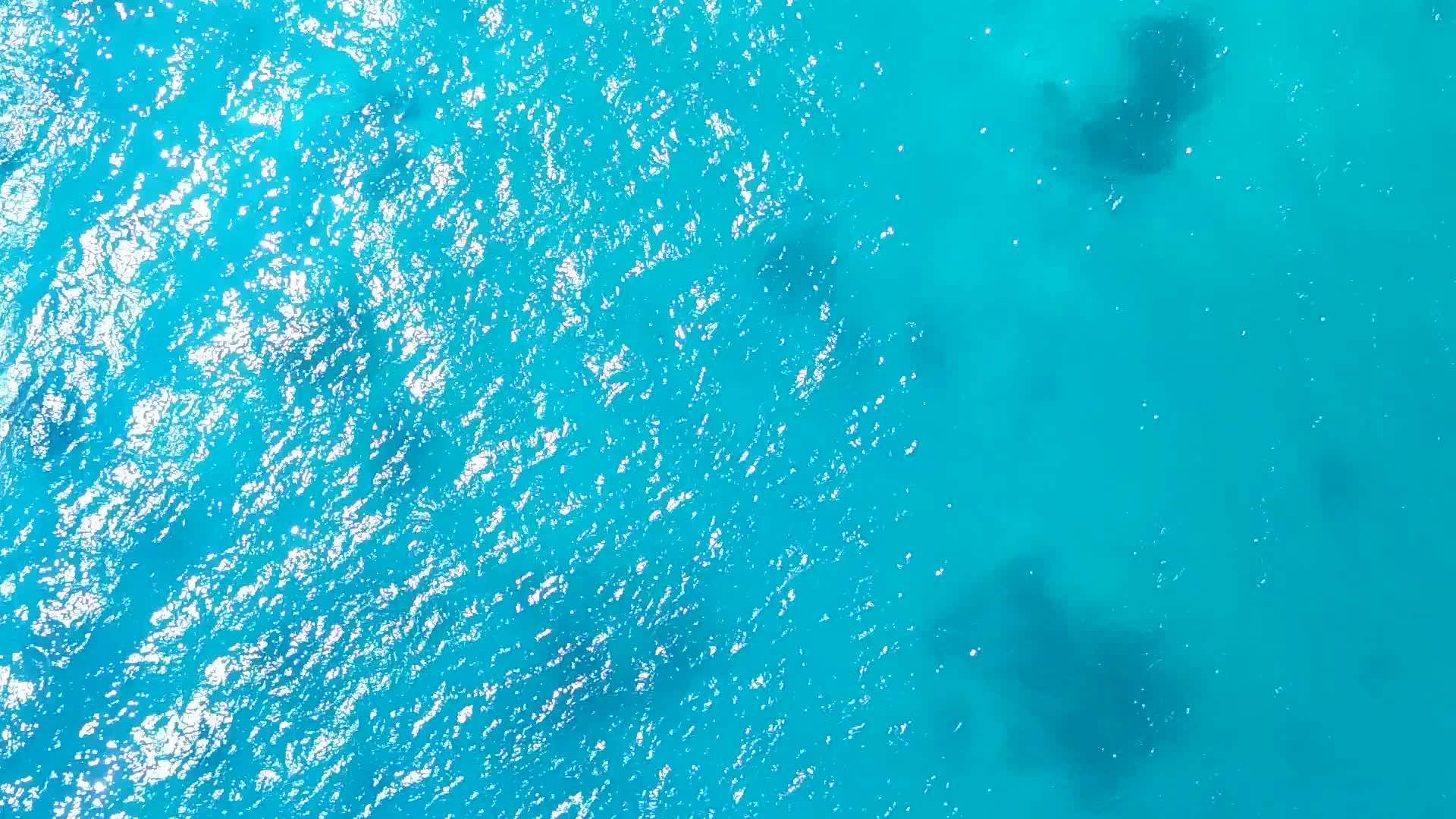 蓝色海洋热带度假海滩之旅靠近海浪的干净沙质背景视频的预览图