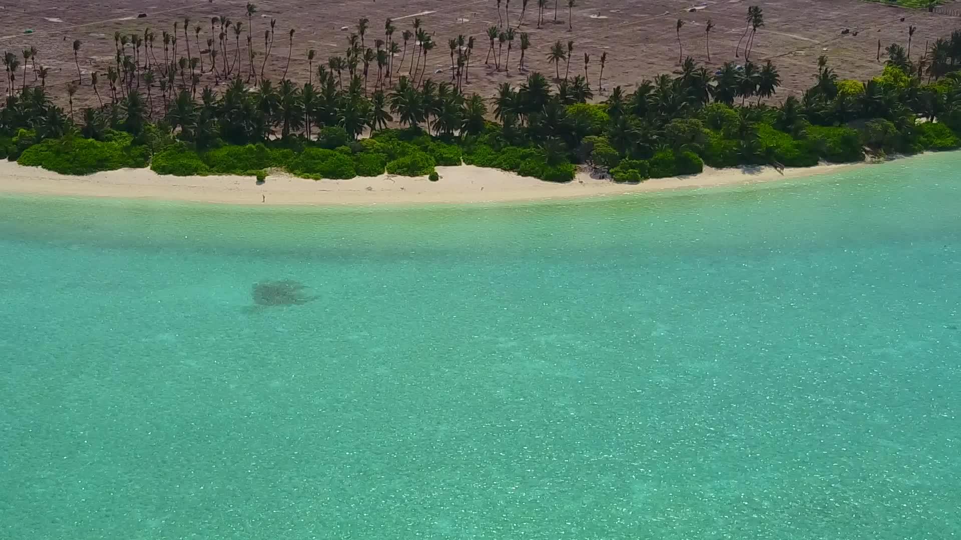 热带海岸海滩生活的背景是通过水、蓝水和冲浪附近的清洁海滩生活视频的预览图