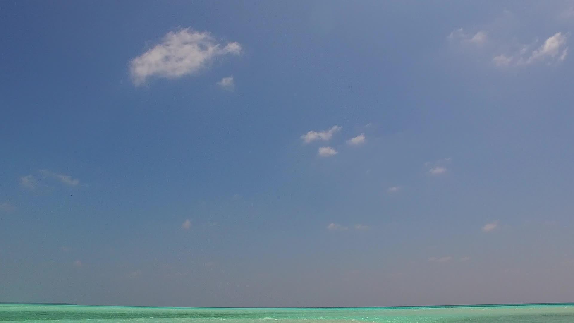 沿海海滩旅行阳光明媚的自然性质由珊瑚礁附近的白沙视频的预览图
