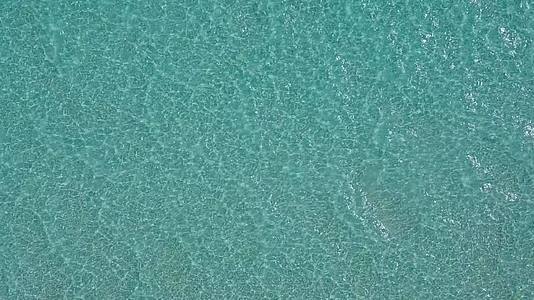 蓝色海洋抽象地总结了蓝海棕榈树附近的白色沙滩背景视频的预览图