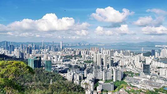 4K深圳南山城市楼群风景延时视频的预览图
