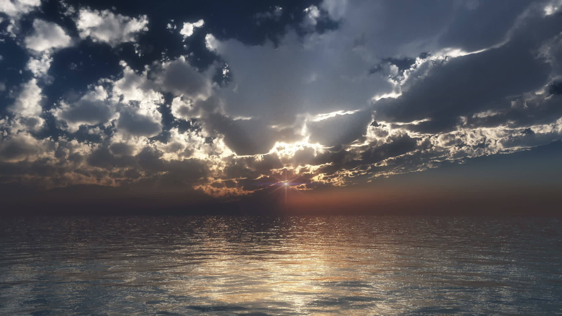 海中的日落视频的预览图