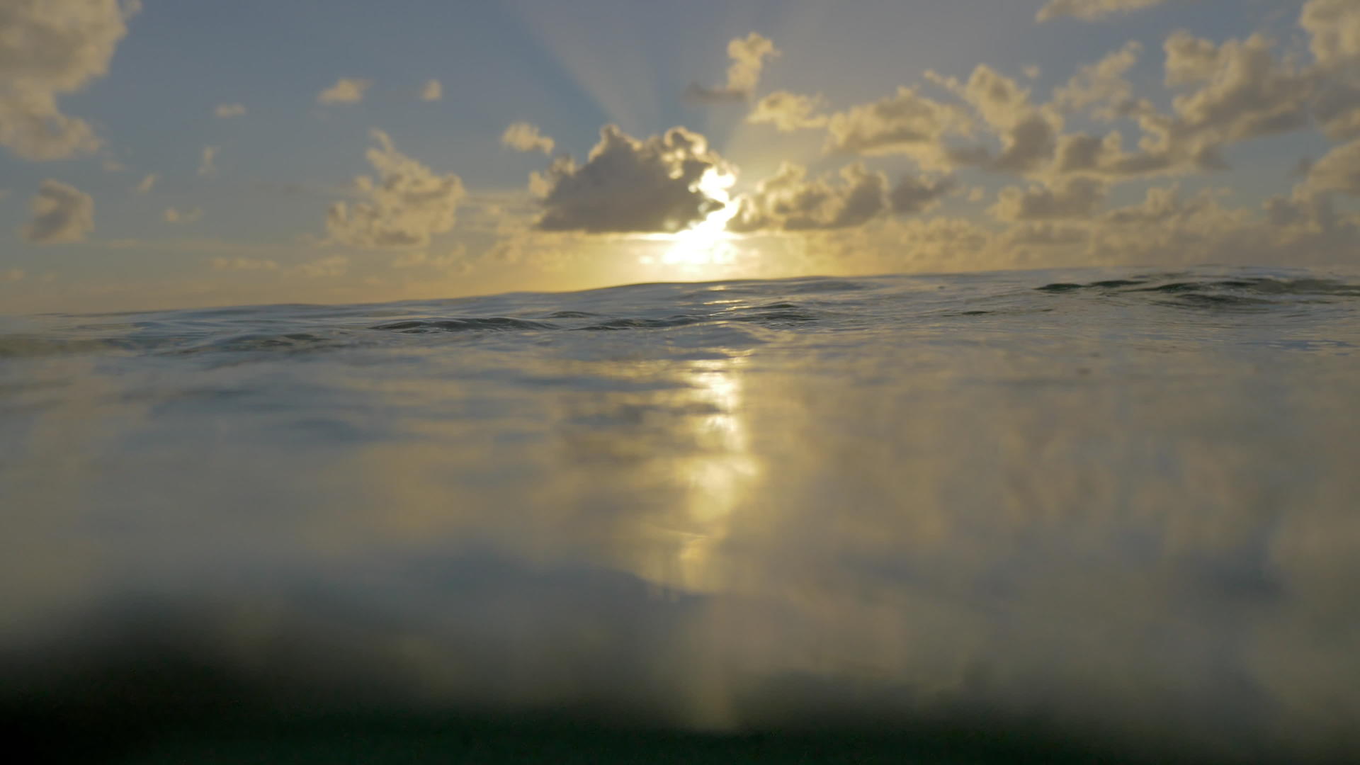 观察海水表面的日落视频的预览图