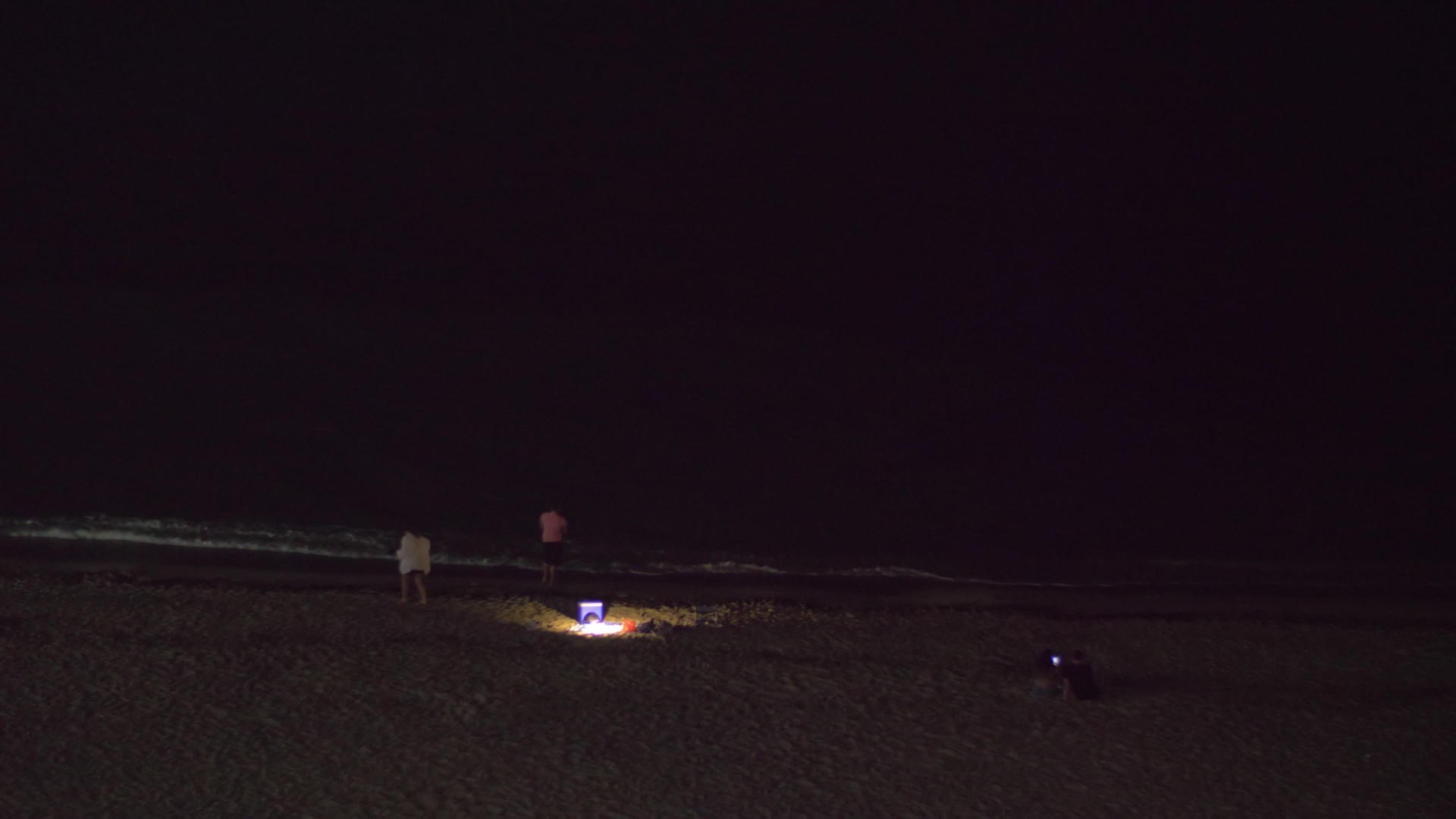 晚上在海滩上的人视频的预览图