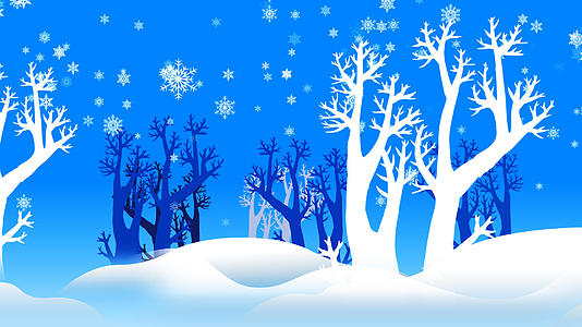 卡通大树雪景视频的预览图