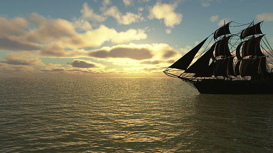 旧船的日落视频的预览图