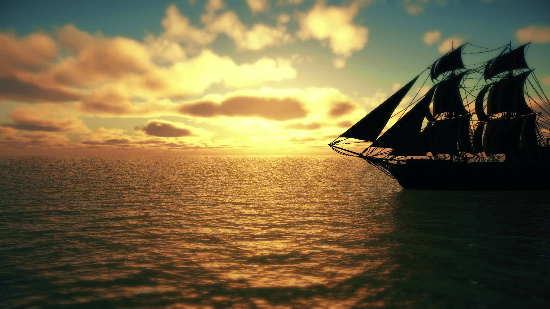 旧船的日落视频的预览图