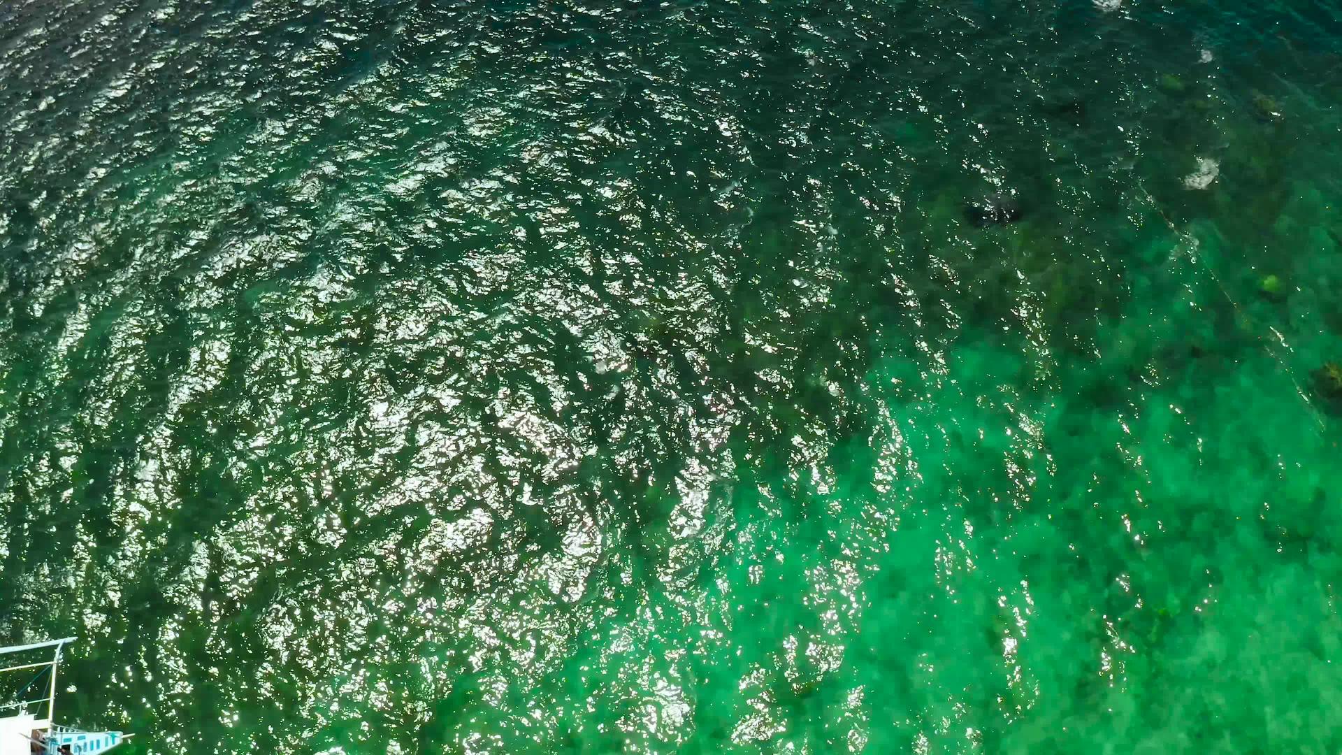 清洁海岸附近海水的顶部视图视频的预览图