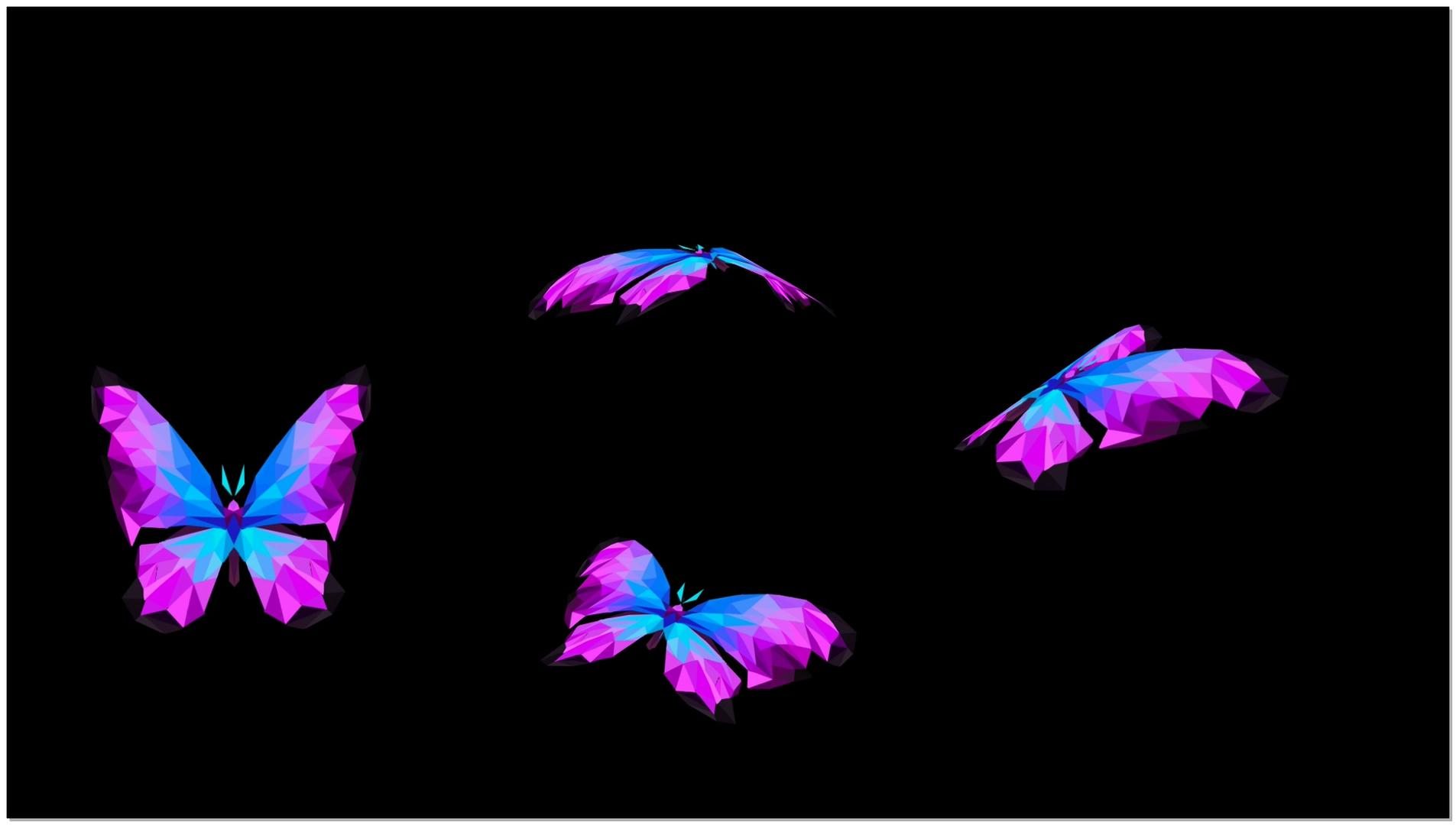 蝴蝶飞舞动画视频的预览图