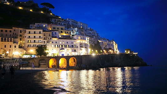 意大利美丽的沿海城镇——阿马尔菲海岸美丽的阿马尔菲视频的预览图
