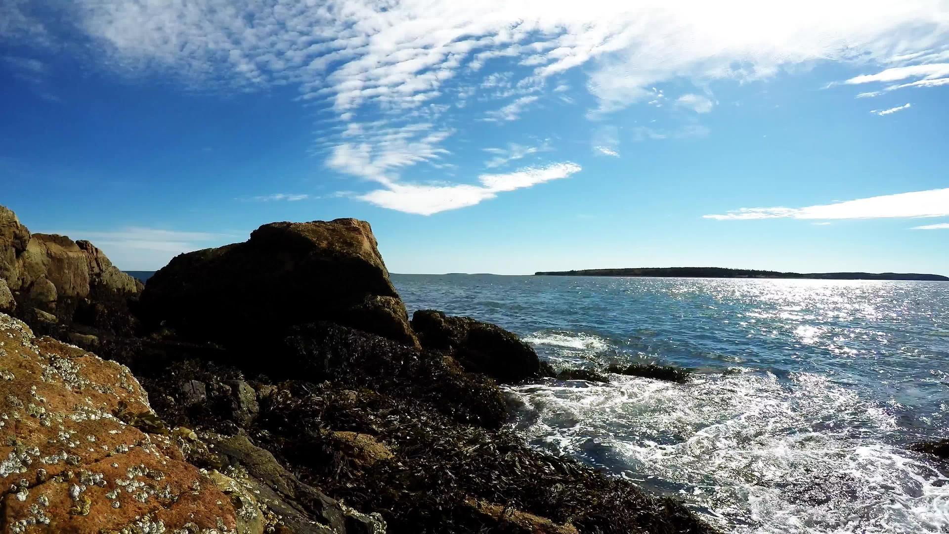 来自缅因河的岩石海岸线视频的预览图