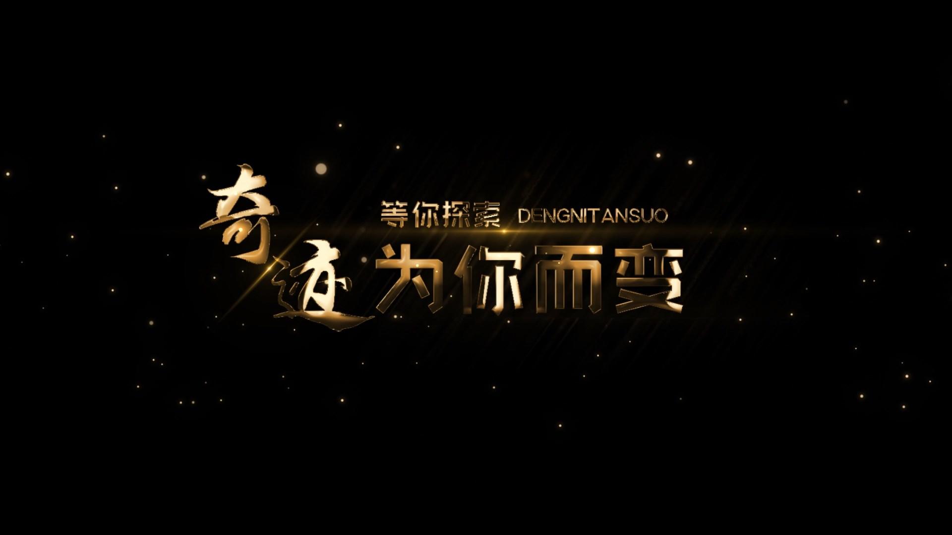 大气金色字幕文字标题视频的预览图