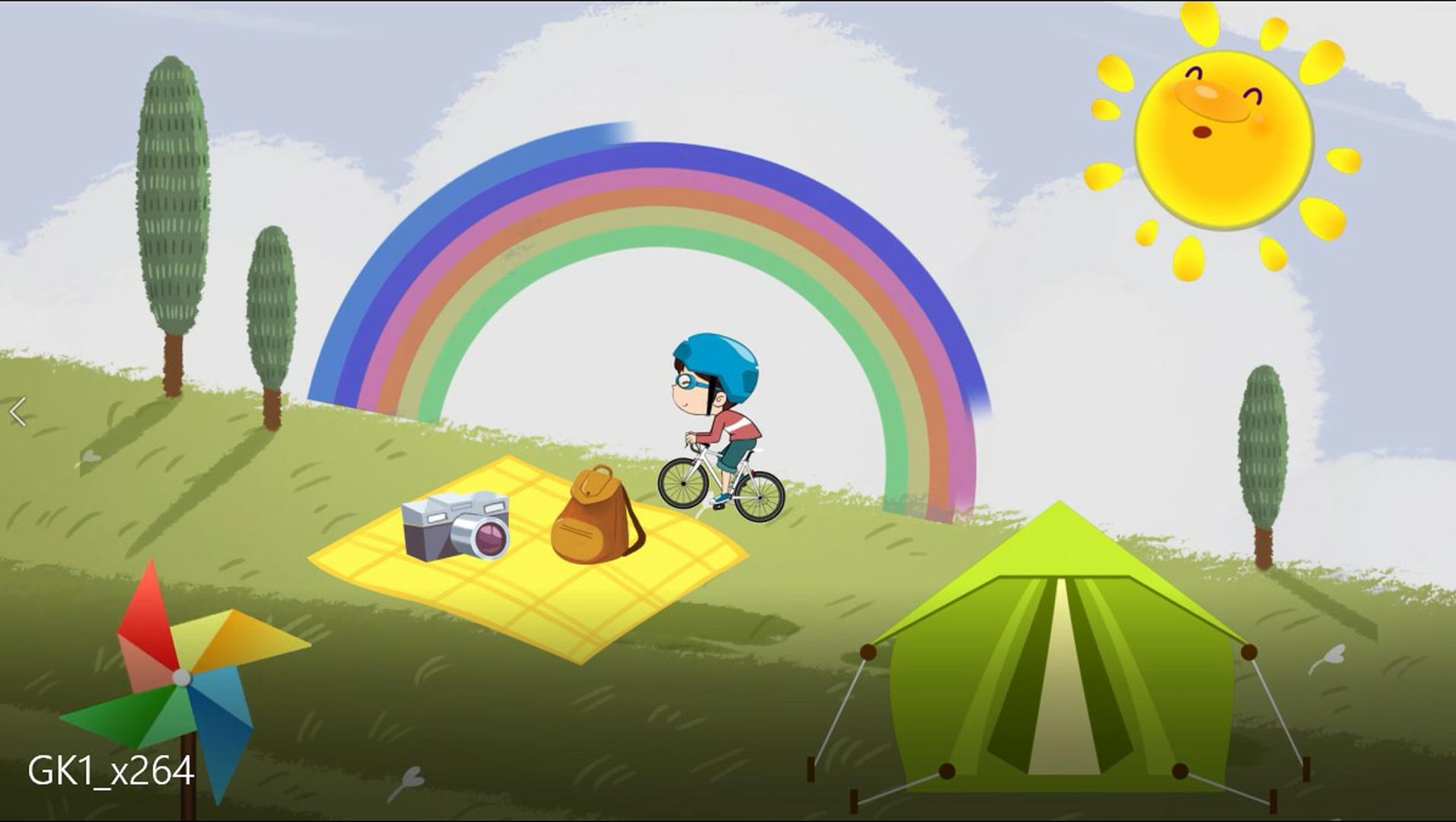 彩虹卡通动态背景视频的预览图