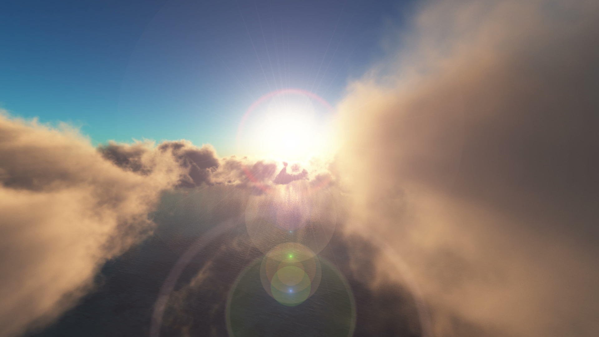 日落在云层和海洋之上视频的预览图