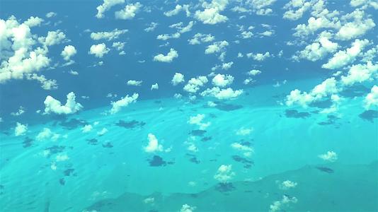丰富多彩的海水巴哈马斯航空视频视频的预览图