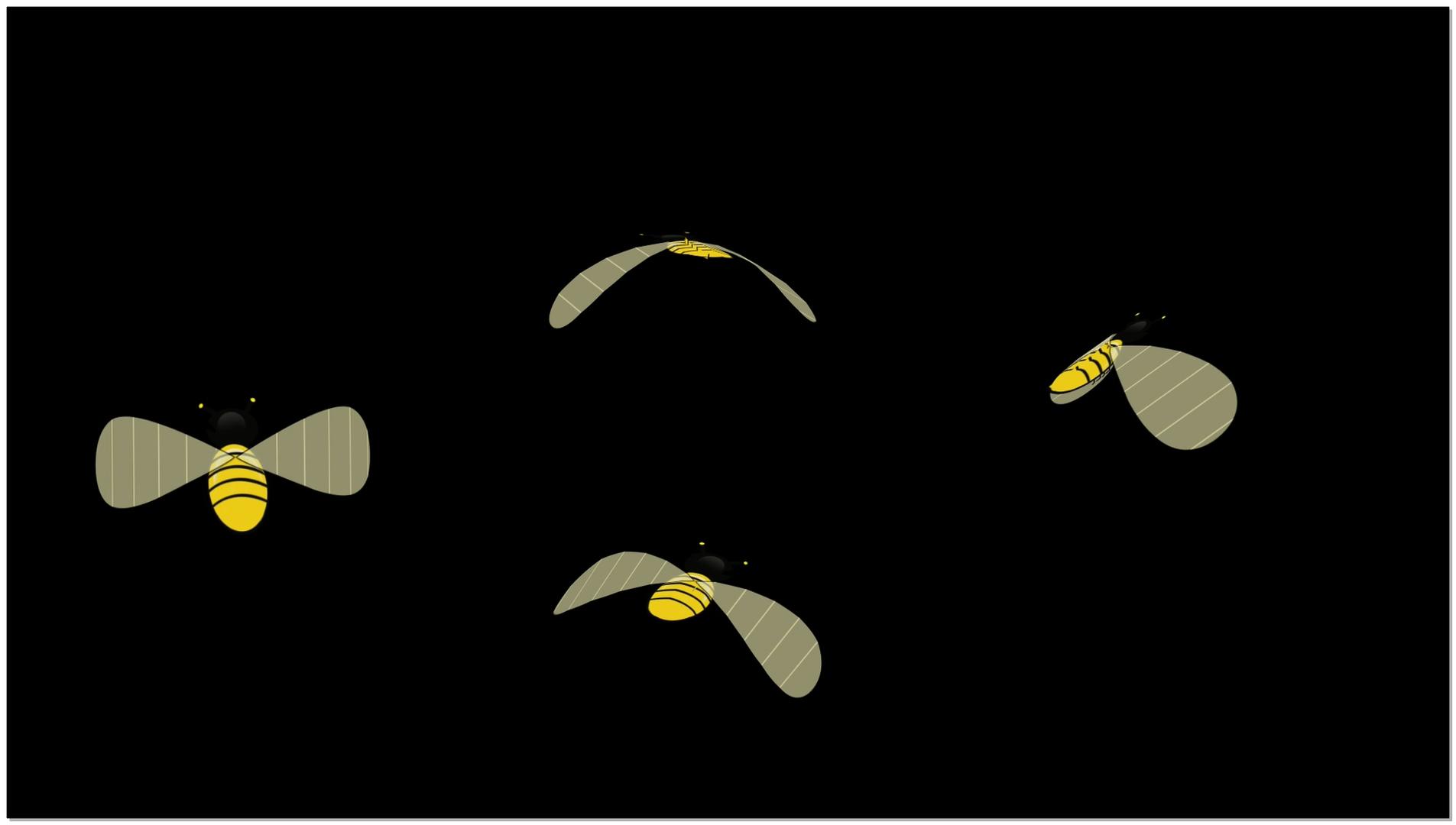蜜蜂飞舞动画视频的预览图