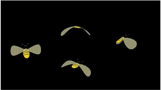 蜜蜂飞舞动画视频的预览图
