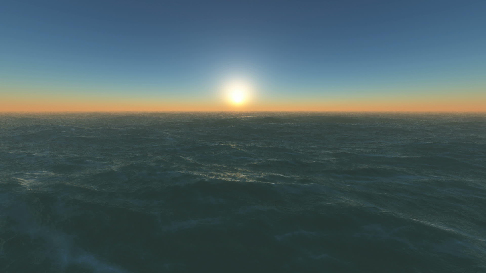 海洋周围的日落景色视频的预览图
