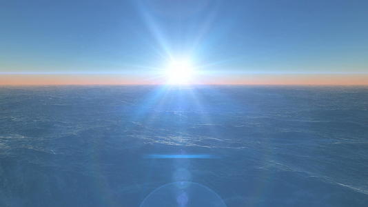 海洋周围的日落景色视频的预览图