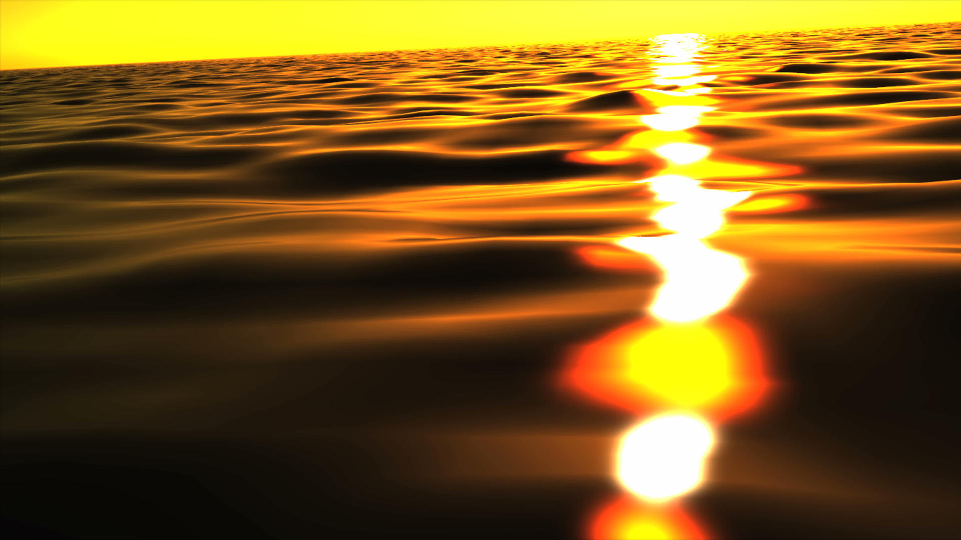 海洋日落3d渲染4k视频的预览图