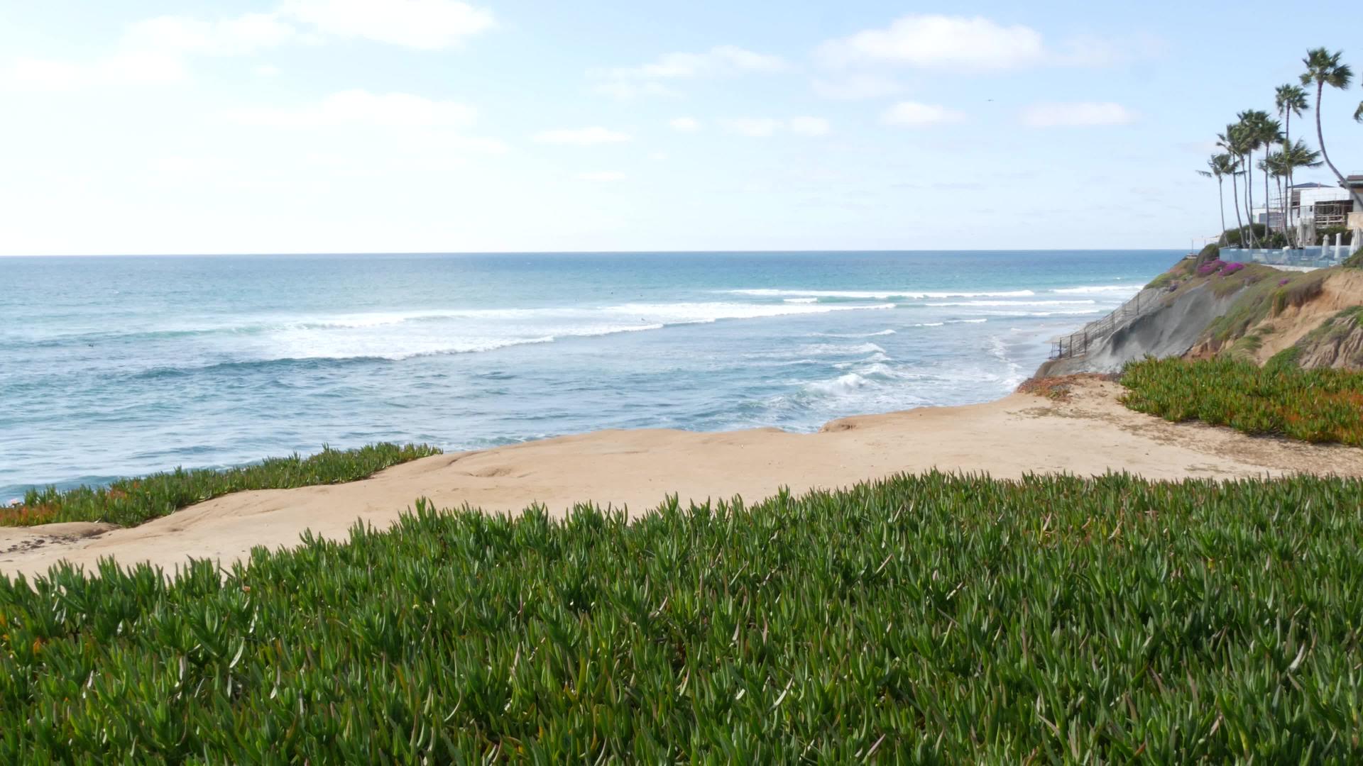 海洋景点加利福尼亚海岸美国海洋潮汐蓝色海浪俯瞰冰冰视频的预览图