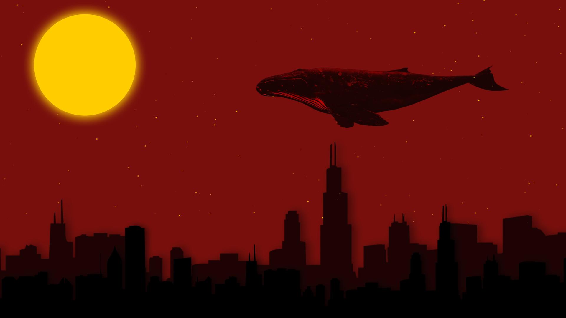 4k梦幻城市鲸鱼视频的预览图