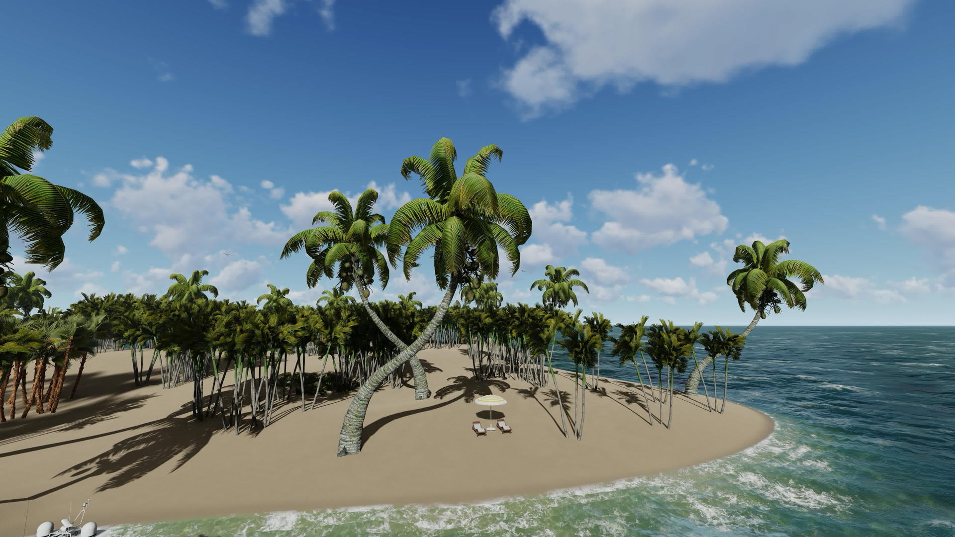 海岛上的防晒霜和快艇3D号视频的预览图