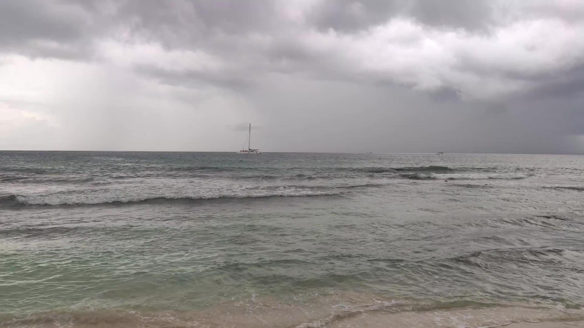 热带有雨的沙滩2视频的预览图