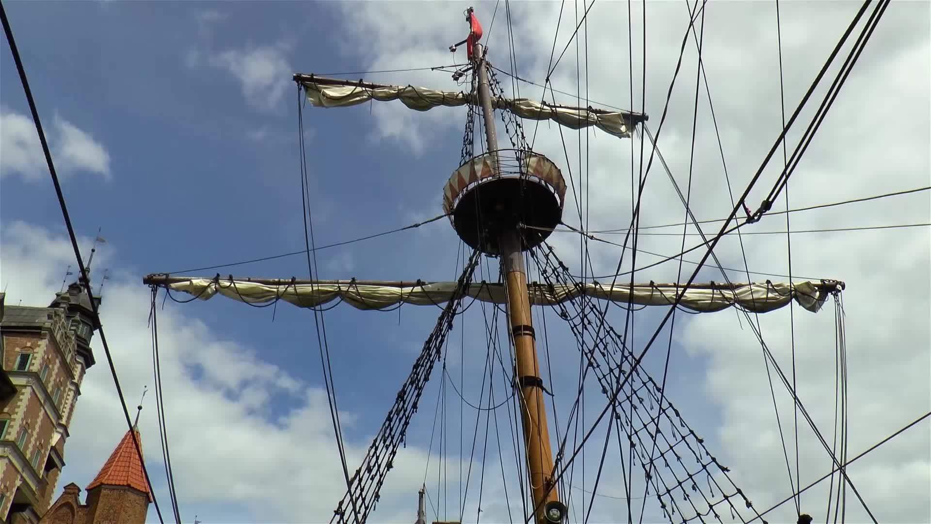 加仑帆船杆的细节视频的预览图