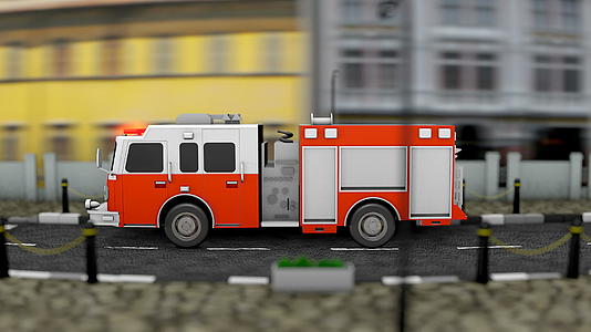 救援消防车在城市道路上行驶视频的预览图