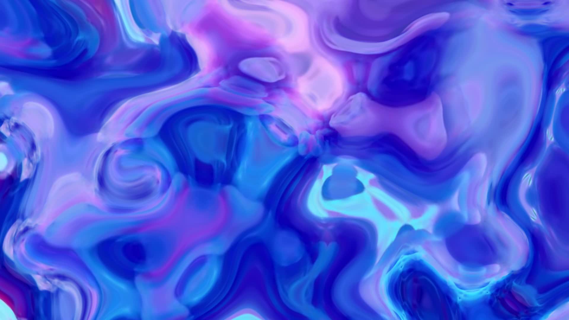 抽象的蓝色梯度背景与波浪视频的预览图