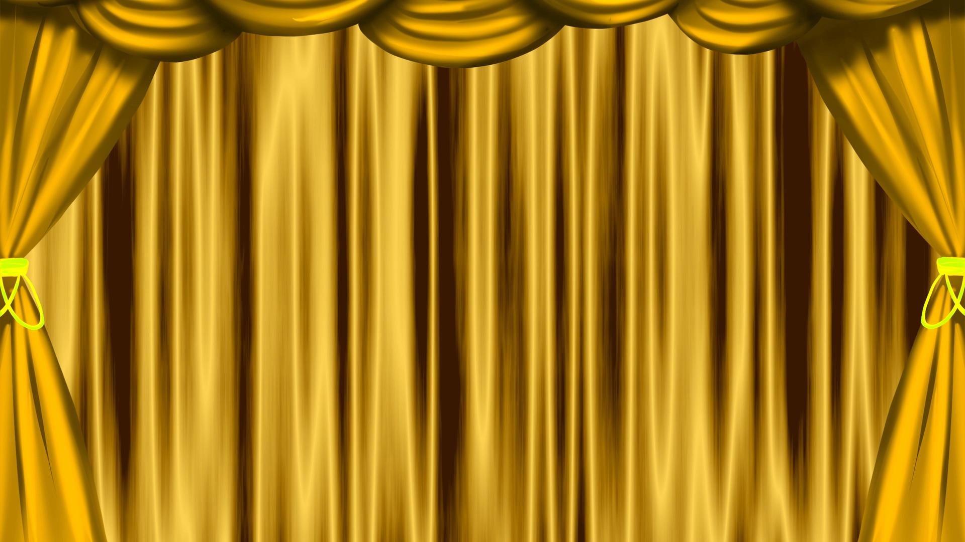 4K金色幕布飘动舞台动态视频素材视频的预览图