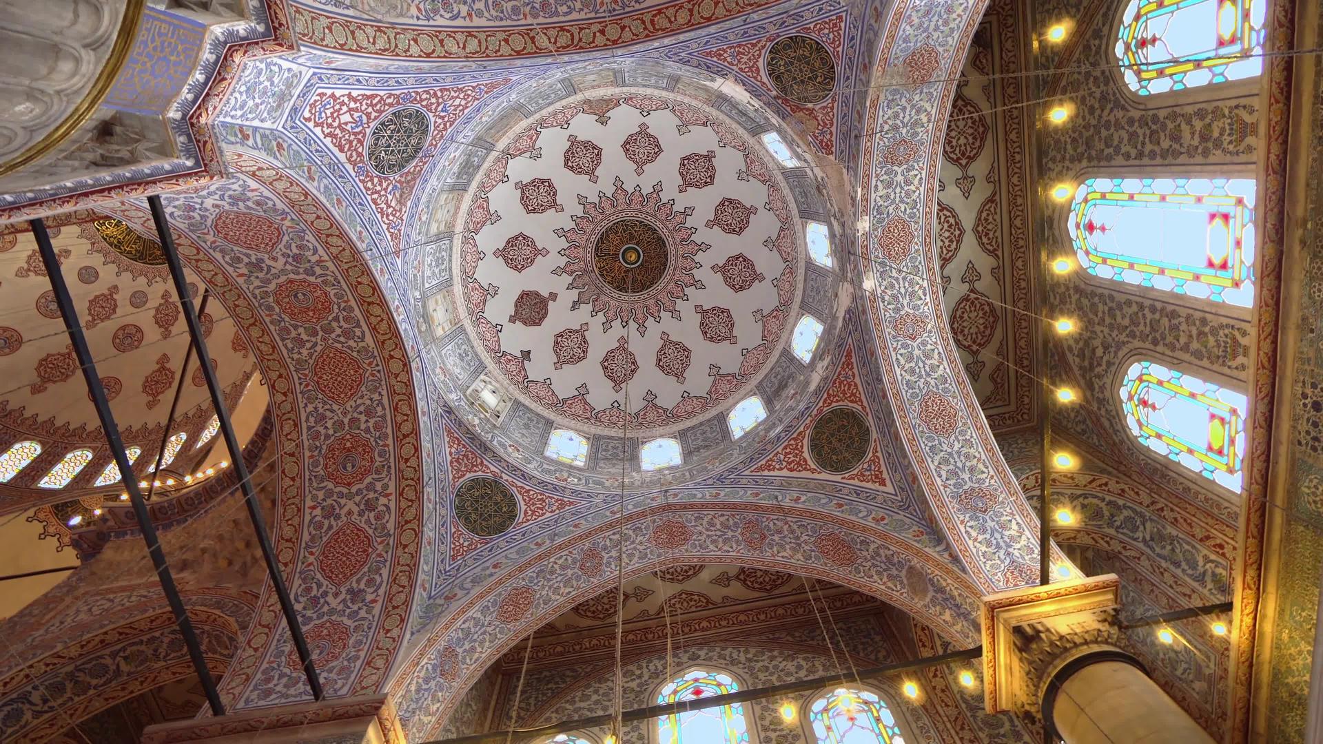 苏丹穆罕默德清真寺蓝色清真寺位于伊斯坦布尔的大陆火鸡大陆火鸡大陆视频的预览图