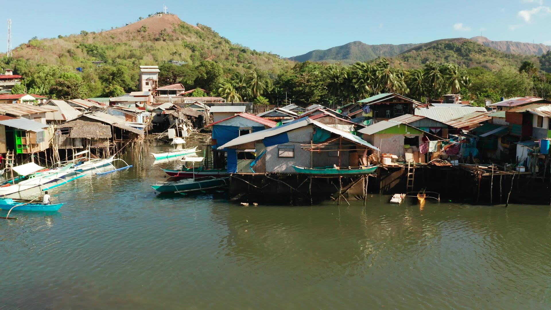 水上渔民住宅菲利平巴勒视频的预览图