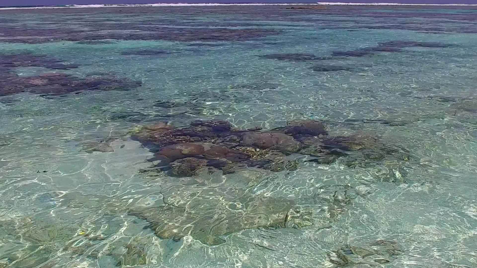 以环礁湖为例在透明的日出后有一个白色的沙子背景视频的预览图