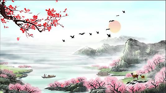 复古中国风水墨背景视频的预览图